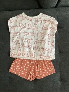 EUC Hanna Andersson Leopard Short Set Size 5